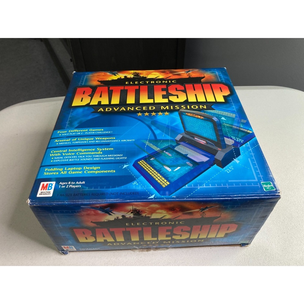 Vintage 2000 Electronic Battleship Advanced Mission Game Milton Bradley Tested